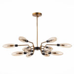 SL1174.303.12 Люстра потолочная ST-Luce Латунь/Коньячный G9 12*5W ДЕСИМА — изображение 2