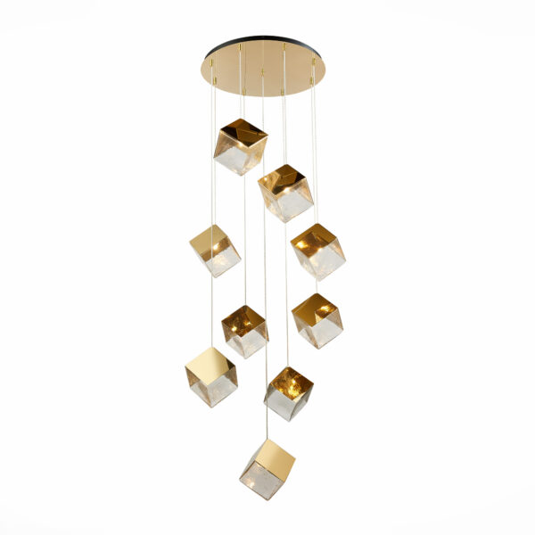 SL1182.203.09 Светильник подвесной ST-Luce Золотистый/Прозрачный, Золотистый G9 9*5W РИЕЛЛО