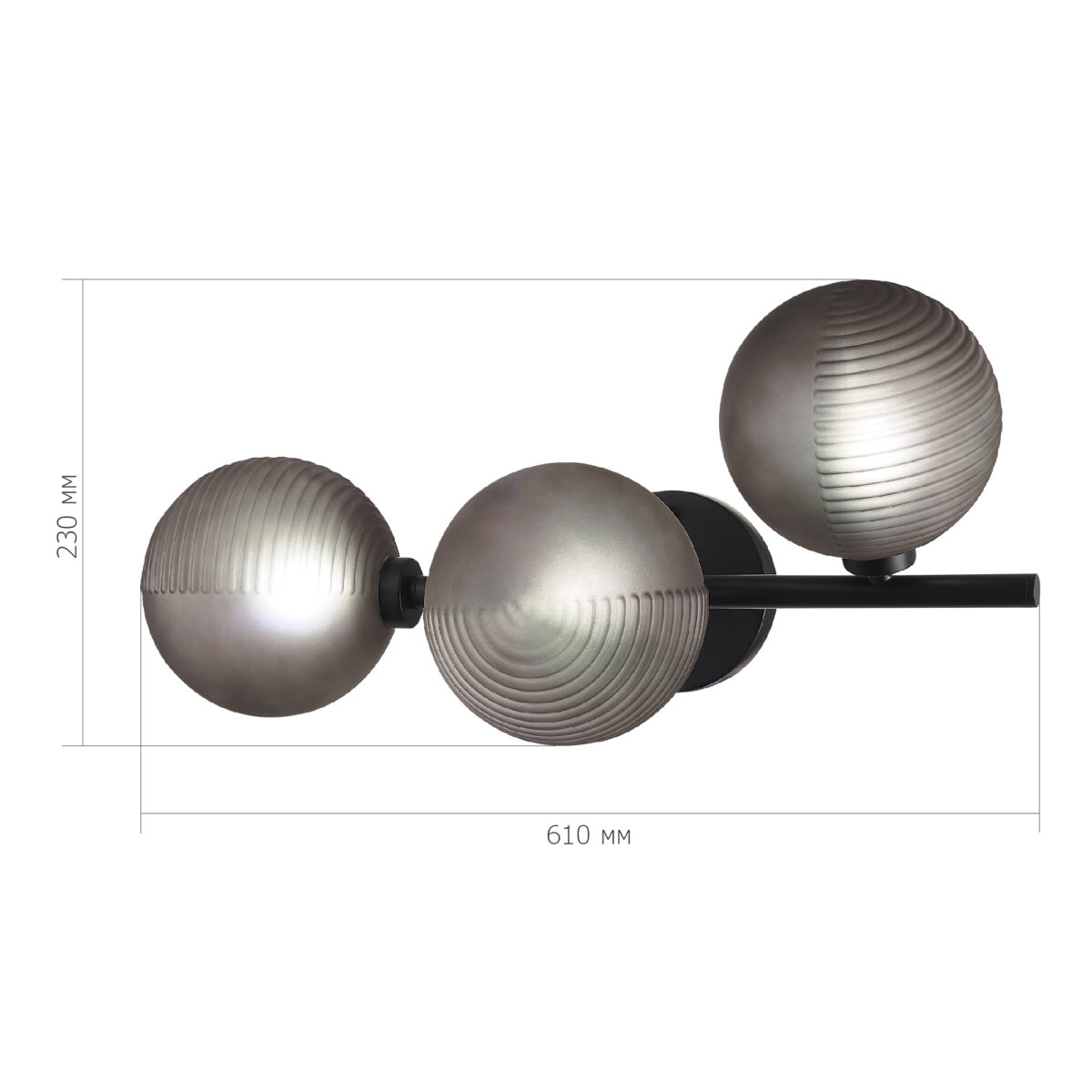 SL1184.401.03 Бра ST-Luce Черный/Дымчатый G9 3*5W ТОДО — изображение 3