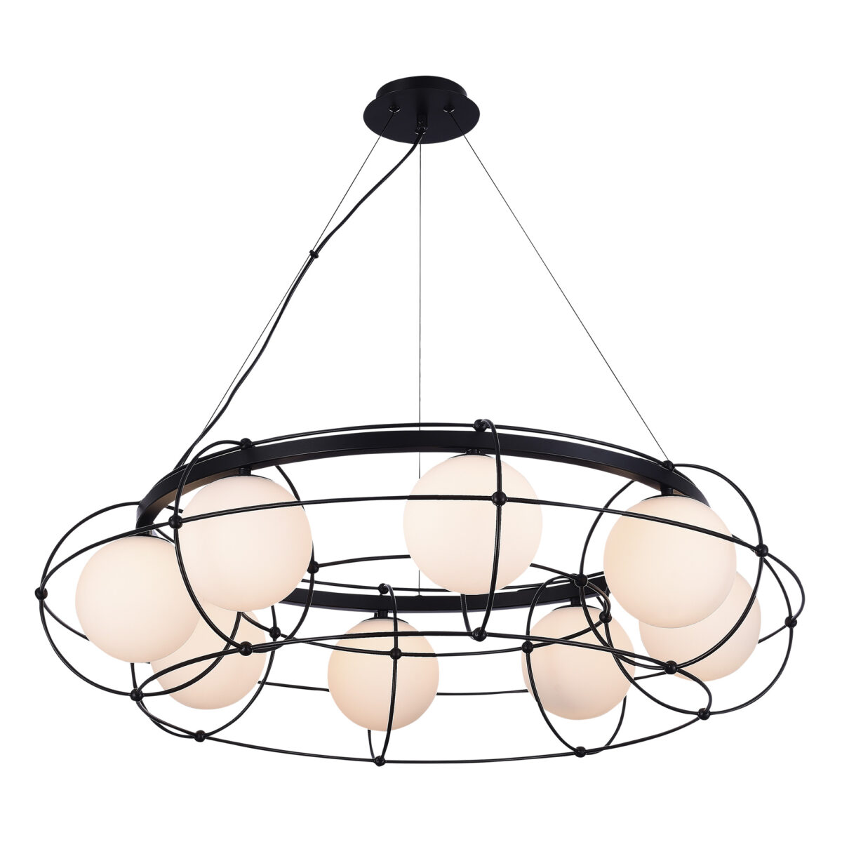 SL1189.403.08 Люстра подвесная ST-Luce Черный/Опал G9 8*5W БЕАТА — изображение 3