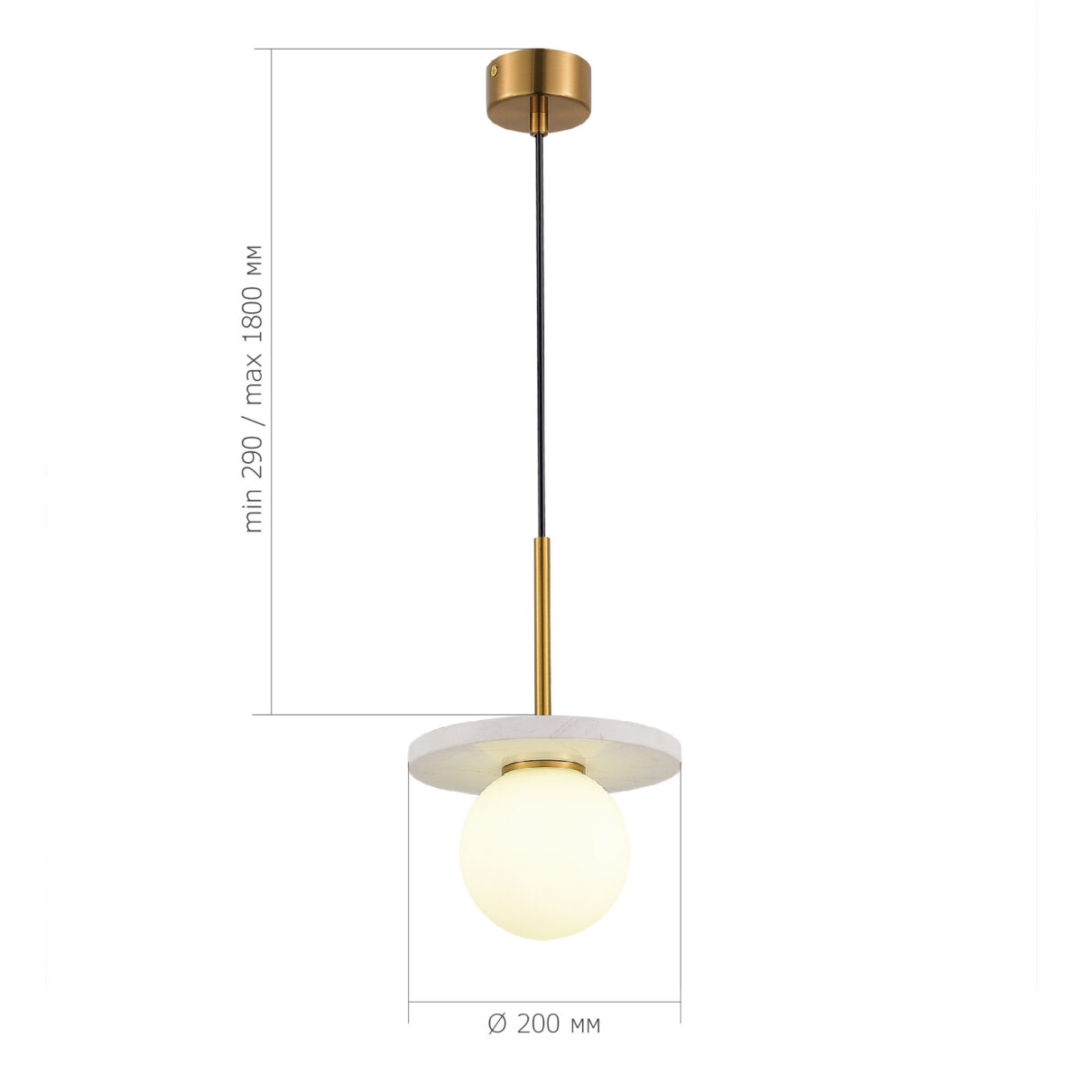 SL1191.353.01 Светильник подвесной ST-Luce Латунь/Латунь, Белый G9 LED 1*5W 4000K НЕБУЛА — изображение 4