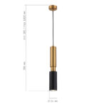 SL1192.343.01 Светильник подвесной ST-Luce Латунь/Латунь, Черный GU10 1*5W 4000K ПРИЕТТИ — изображение 3