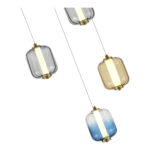 SL1193.303.05 Светильник подвесной ST-Luce Латунь/Янтарный,Дымчатый,Голубой LED 5*10W 3000K САММЕР — изображение 3