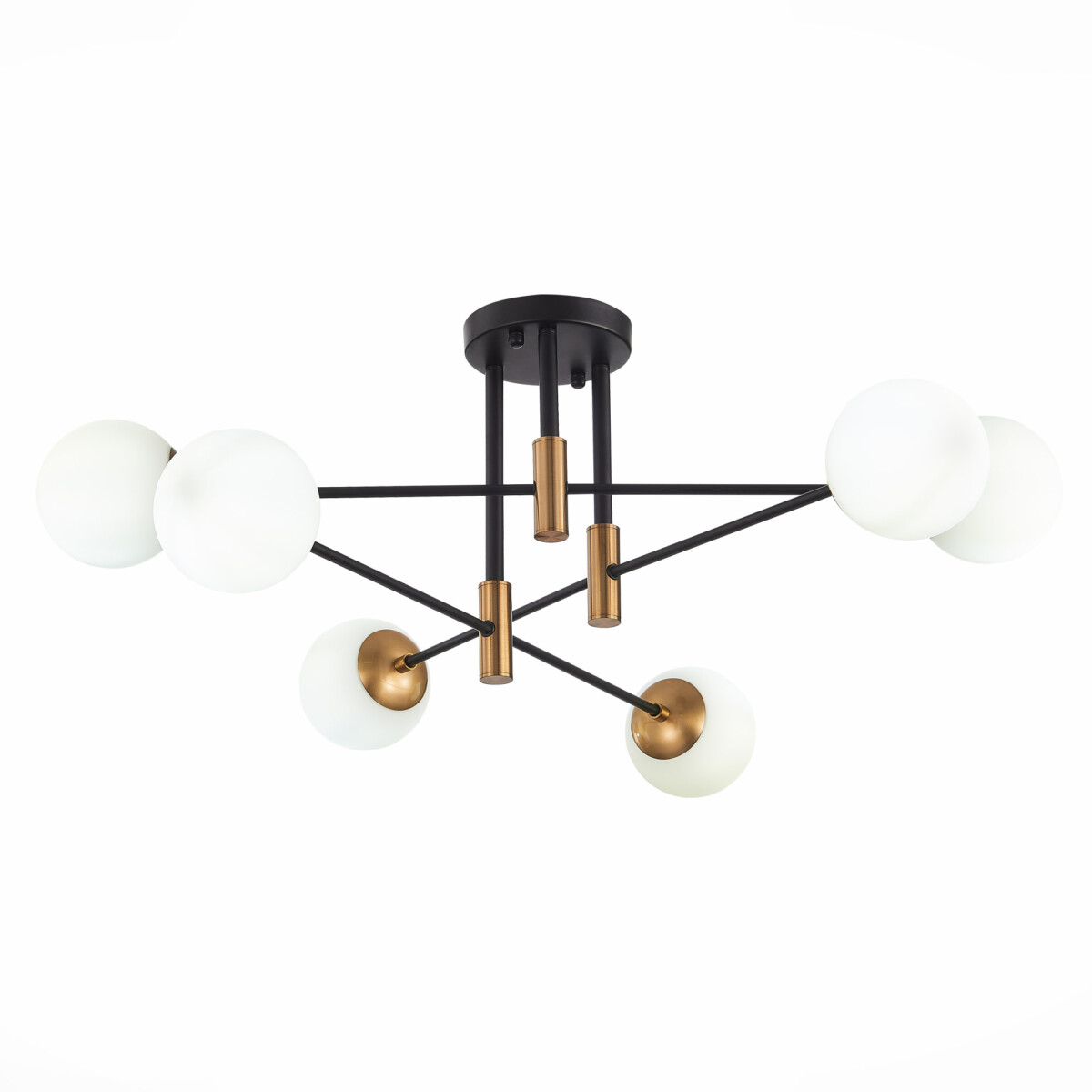 в наличии SL1203.402.06 Люстра потолочная ST-Luce Бронза,Черный/Белый E27 6*40W ЛИМАНО - купить в интернет-магазине Светильники Торг