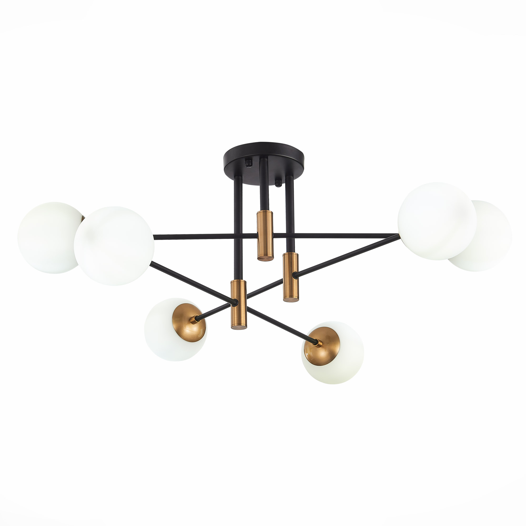 в наличии SL1203.402.06 Люстра потолочная ST-Luce Бронза,Черный/Белый E27 6*40W ЛИМАНО - купить в интернет-магазине Светильники Торг