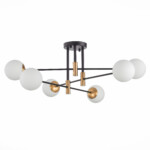 в наличии SL1203.402.06 Люстра потолочная ST-Luce Бронза,Черный/Белый E27 6*40W ЛИМАНО - купить в интернет-магазине Светильники Торг