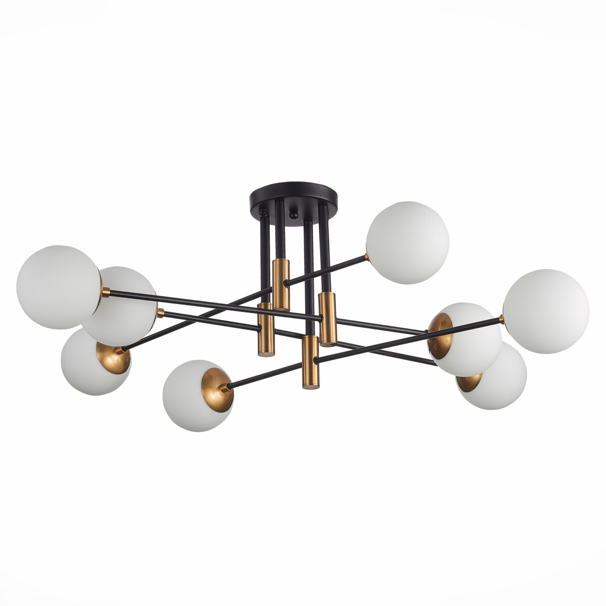 в наличии SL1203.402.08 Люстра потолочная ST-Luce Бронза,Черный/Белый E27 8*40W ЛИМАНО - купить в интернет-магазине Светильники Торг