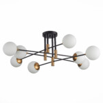 в наличии SL1203.402.08 Люстра потолочная ST-Luce Бронза,Черный/Белый E27 8*40W ЛИМАНО - купить в интернет-магазине Светильники Торг