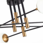 в наличии SL1203.402.08 Люстра потолочная ST-Luce Бронза,Черный/Белый E27 8*40W ЛИМАНО - купить в интернет-магазине Светильники Торг