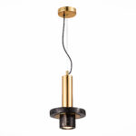 SL1210.403.01 Светильник подвесной ST-Luce Золотистый/Черный GU10 1*5W ПЬЕТРА