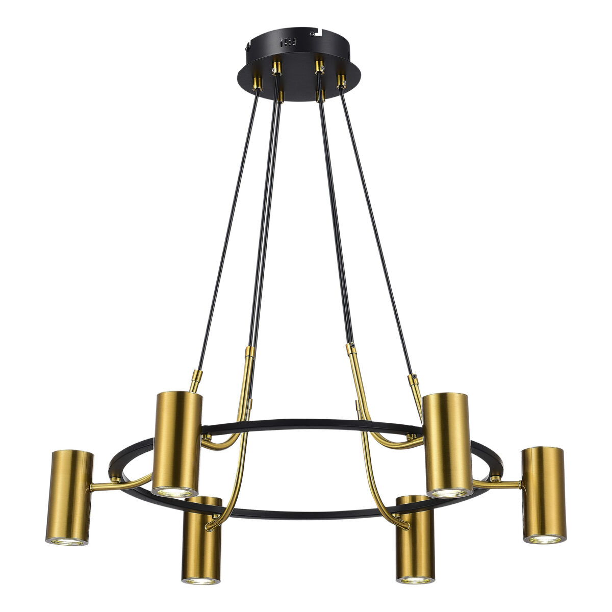 SL1215.403.06 Светильник подвесной ST-Luce Черный, Латунь/Латунь GU10 6*5W 4000K ТАЛИА — изображение 1