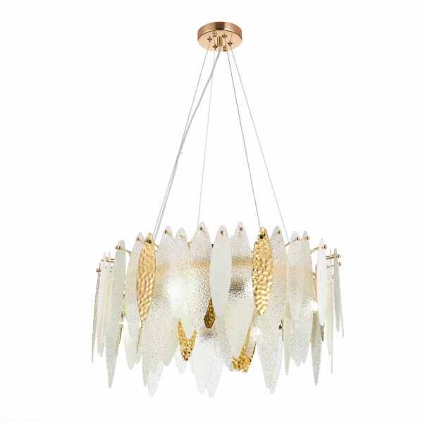 SL1224.203.08 Люстра подвесная ST-Luce Золотистый/Прозрачный, Белый E14 8*60W ЛАСТРА