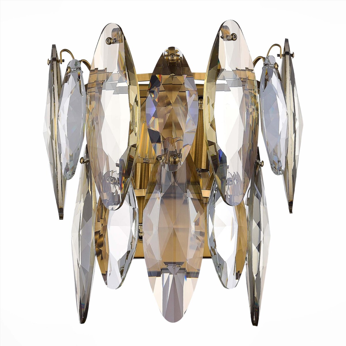 в наличии SL1227.301.02 Бра ST-Luce Латунь/Прозрачный E14 2*40W АНКОНА - купить в интернет-магазине Светильники Торг