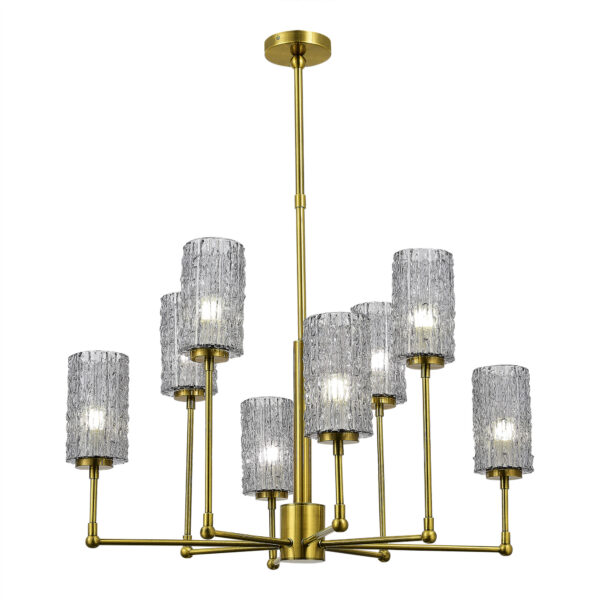 SL1240.303.08 Люстра подвесная ST-Luce Латунь/Дымчатый E27 8*60W ГАЦОЛЛО