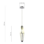 SL1242.153.01 Светильник подвесной ST-Luce Хром/Молочный G9 1*5W 4000K ЧИАРА — изображение 4