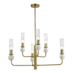 в наличии SL1244.303.06 Светильник подвесной ST-Luce латунь/прозрачный E14 6*40W МЕДЕА - купить в интернет-магазине Светильники Торг