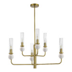 в наличии SL1244.303.06 Светильник подвесной ST-Luce латунь/прозрачный E14 6*40W МЕДЕА - купить в интернет-магазине Светильники Торг