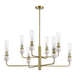 в наличии SL1244.303.08 Светильник подвесной ST-Luce латунь/прозрачный E14 8*40W МЕДЕА - купить в интернет-магазине Светильники Торг