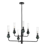 в наличии SL1244.403.06 Светильник подвесной ST-Luce черный/прозрачный E14 6*40W МЕДЕА - купить в интернет-магазине Светильники Торг