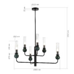 в наличии SL1244.403.06 Светильник подвесной ST-Luce черный/прозрачный E14 6*40W МЕДЕА - купить в интернет-магазине Светильники Торг