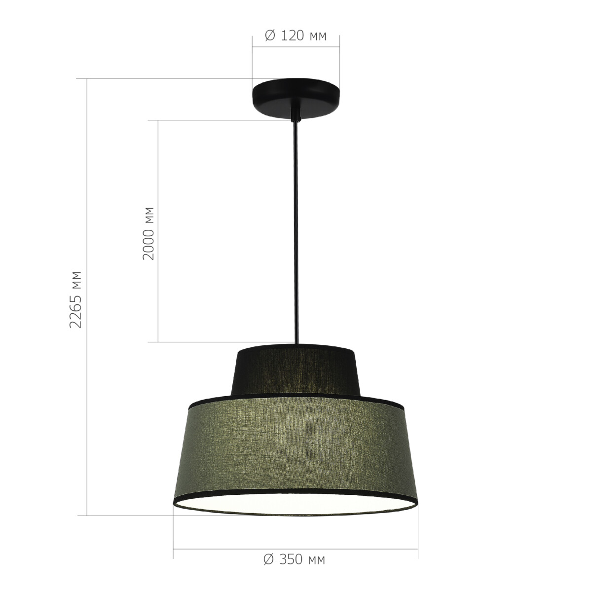 в наличии SL1354.433.01 Светильник подвесной ST-Luce Черный/Хаки E27 1*40W ДЖЕККИ - купить в интернет-магазине Светильники Торг