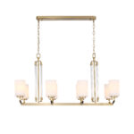 SL1403.333.08 Люстра подвесная ST-Luce Латунь/Прозрачный E27*8 40W ОПАЛ