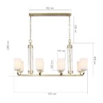 SL1403.333.08 Люстра подвесная ST-Luce Латунь/Прозрачный E27*8 40W ОПАЛ — изображение 11