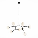 SL1506.403.08 Люстра подвесная ST-Luce Черный/Белый E14 8*40W ЧИЕТИ