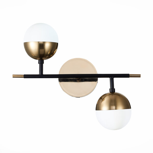 SL1507.421.02 Бра ST-Luce Черный/Белый, Золотистый G9 2*5W 4000K АЛЬБЕРО