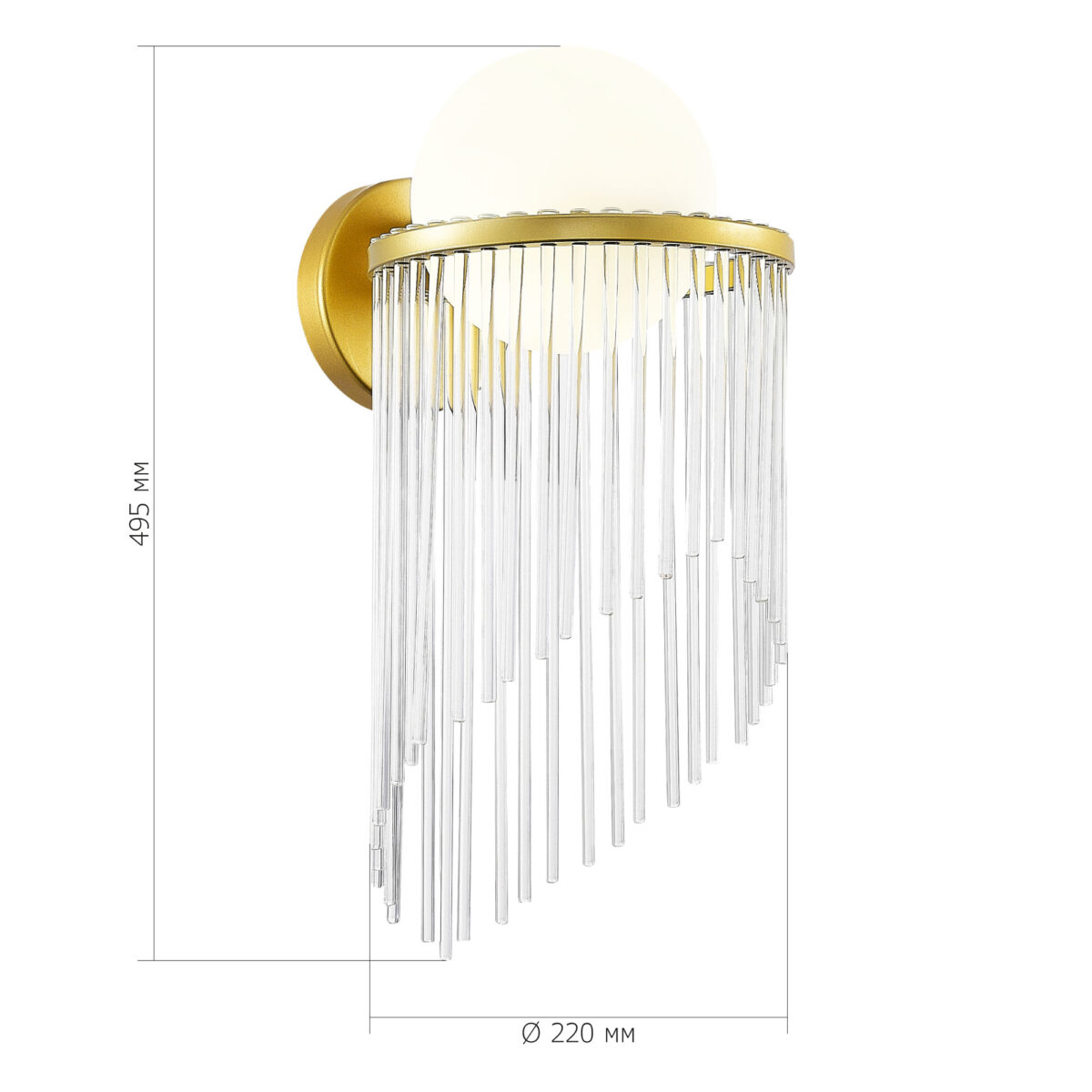 SL1511.201.01 Бра ST-Luce Золотистый/Белый E27 1*60W АЛЕГРО — изображение 3