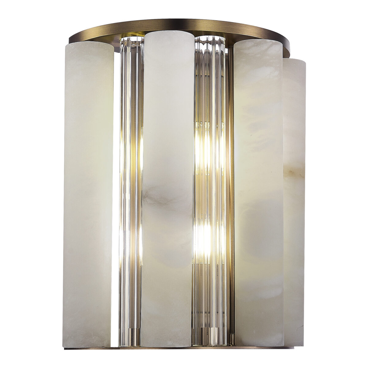 SL1516.301.02 Светильник настенный ST-Luce Бронза, Прозрачный/Белый алебастр G9 2*5W ДИЛАЙТ — изображение 3