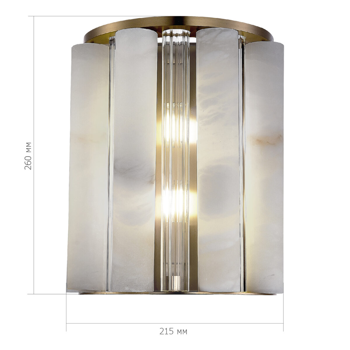 SL1516.301.02 Светильник настенный ST-Luce Бронза, Прозрачный/Белый алебастр G9 2*5W ДИЛАЙТ — изображение 4