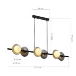 SL1521.403.06 Светильник подвесной ST-Luce Черный/Дымчатый, Белый G9 6*5W 4000K НУН — изображение 5