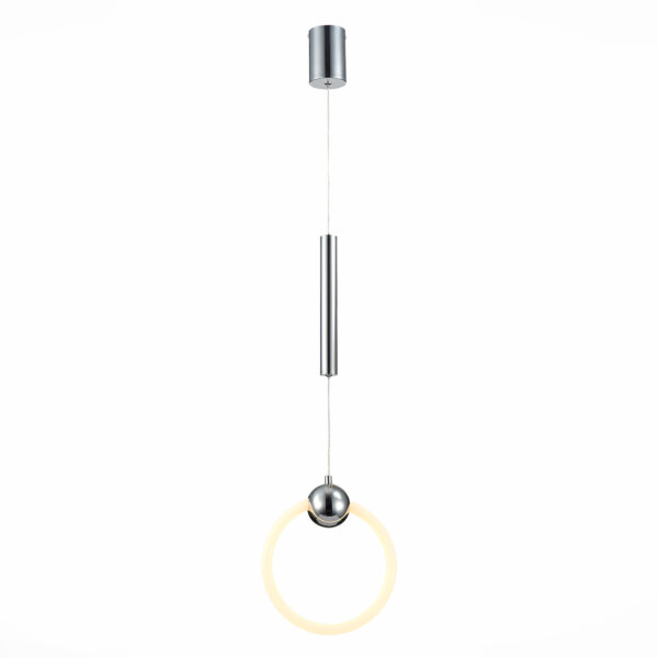 SL1578.103.01 Подвес ST-Luce Хром/Белый,Хром LED 1*15W 3000K ДЖЕРА