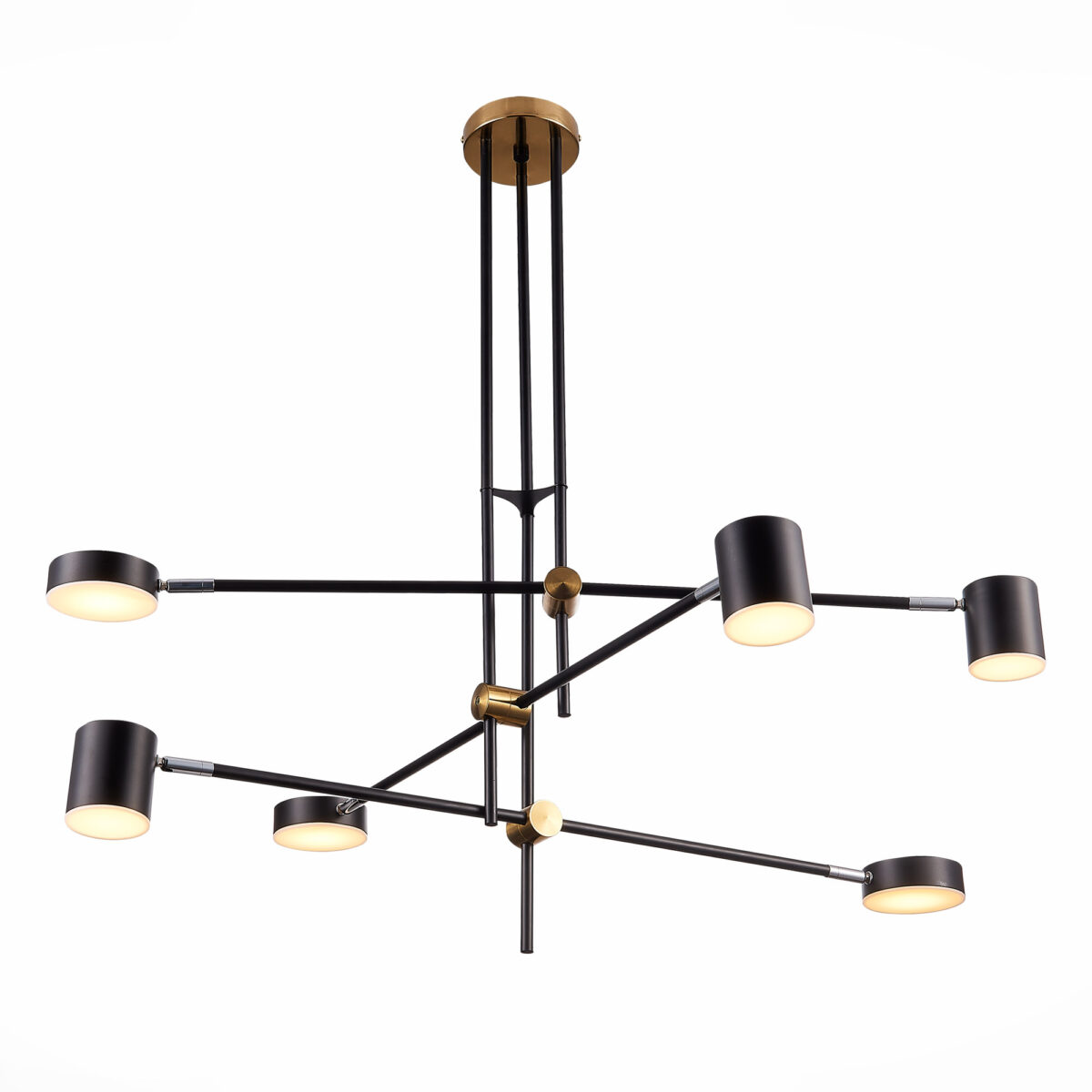 SL1604.432.06 Светильник потолочный ST-Luce Черный, Латунь/Черный LED 6*5W 3000K РОДРИГО — изображение 1