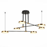 SL1605.403.06 Светильник подвесной ST-Luce Черный/Латунь, Белый LED 6*7,5W 3000K ФАРОНЕ