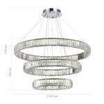 в наличии SL1622.103.03 Люстра подвесная ST-Luce Хром/Прозрачный LED 1*122W 4000K ТИВОЛИ - купить в интернет-магазине Светильники Торг