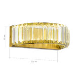 SL1622.301.01 Светильник настенный ST-Luce Латунь/Прозрачный LED 1*13W 4000K ТИВОЛИ — изображение 3