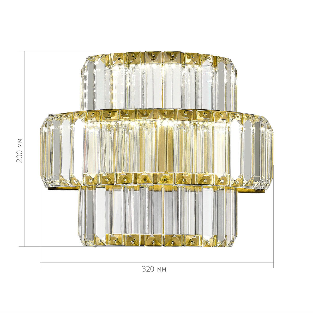 SL1622.311.01 Светильник настенный ST-Luce Латунь/Прозрачный LED 1*21W 4000K ТИВОЛИ — изображение 3
