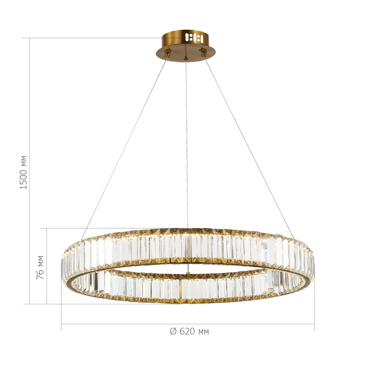 SL1622.363.01 Люстра подвесная ST-Luce Латунь/Прозрачный LED 1*40W 4000K ТИВОЛИ — изображение 4