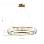 SL1622.363.01 Люстра подвесная ST-Luce Латунь/Прозрачный LED 1*40W 4000K ТИВОЛИ — изображение 4