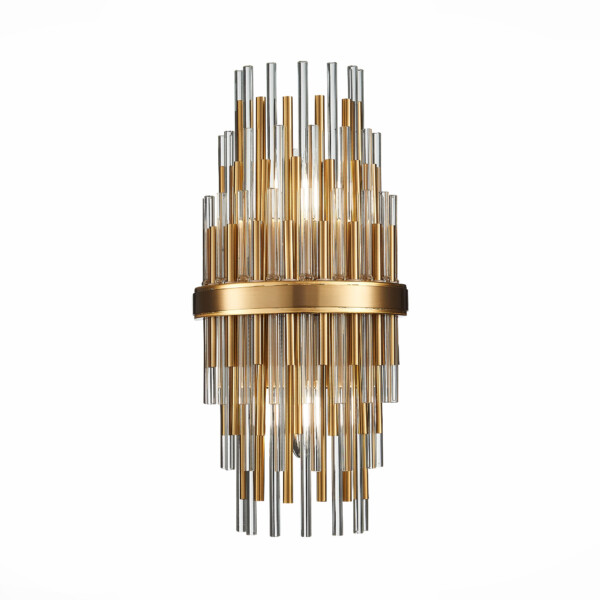 SL1628.301.02 Бра ST-Luce Латунь/Прозрачный, Латунь E14 2*40W TERAMO