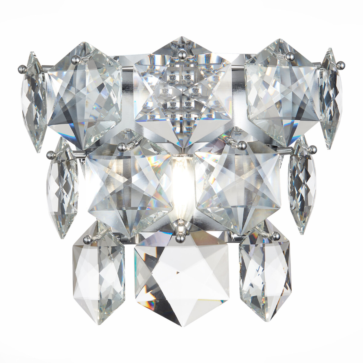 SL1631.101.01 Бра ST-Luce Хром/Прозрачный E14 1*40W VITERBO — изображение 1