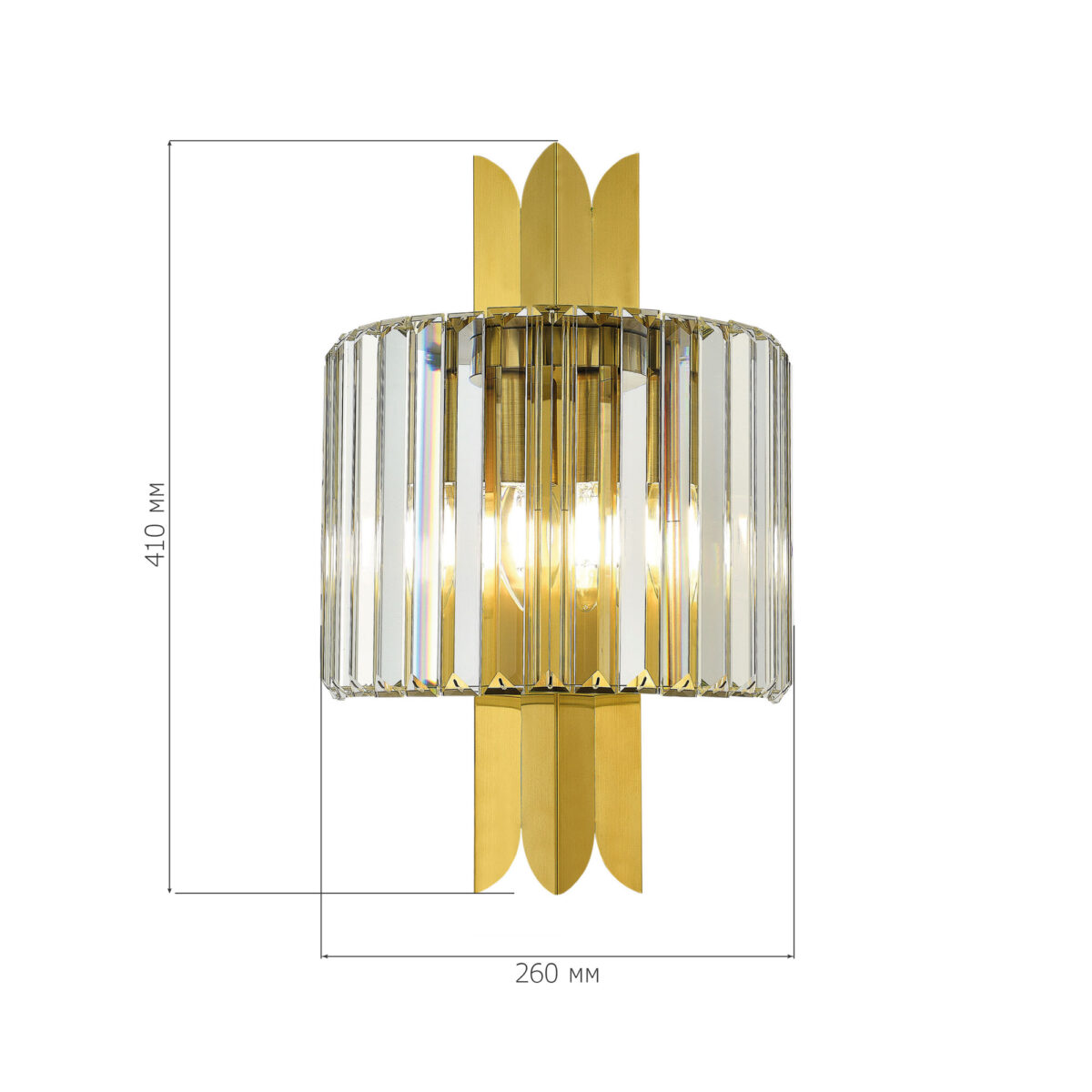 SL1635.301.02 Бра ST-Luce Латунь/Прозрачный E14 2*40W НАРИ — изображение 3