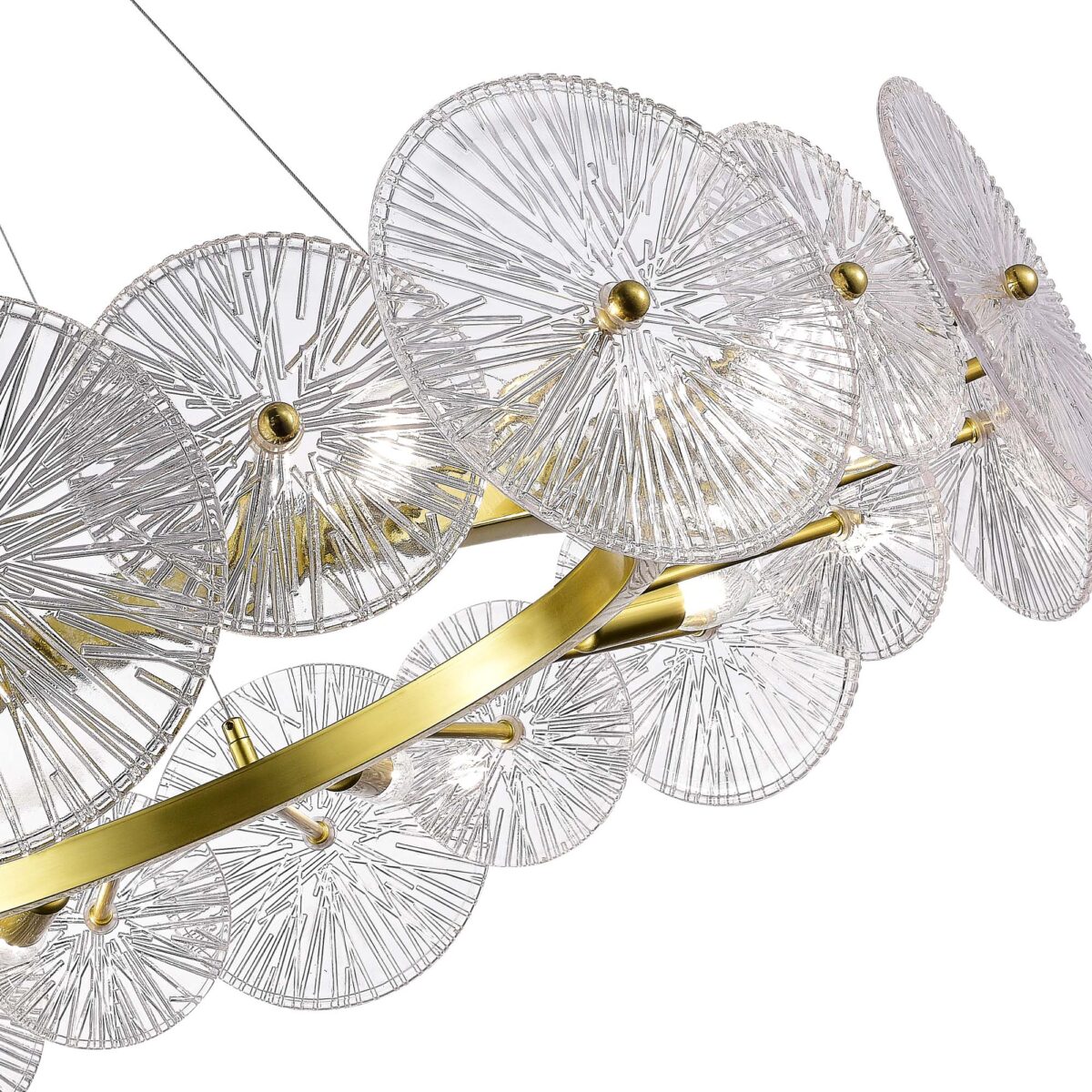 SL1657.203.10 Люстра подвесная ST-Luce Золотистый/Прозрачный E14 10*40W ФЛЕРО — изображение 3