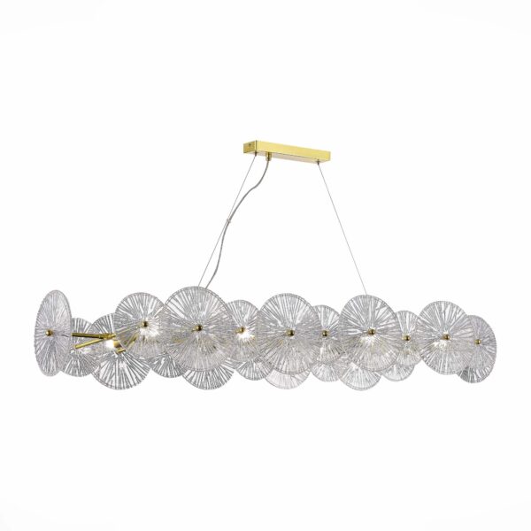 SL1657.213.08 Люстра подвесная ST-Luce Золотистый/Прозрачный E14 8*40W ФЛЕРО