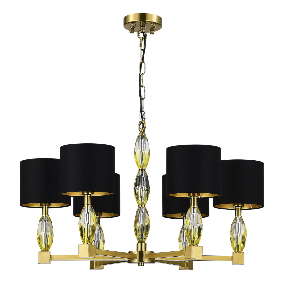 SL1759.303.06 Люстра подвесная ST-Luce Латунь/Черный E14 6*40W ЛИНГОТТИ — изображение 2