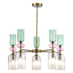 в наличии SL2000.202.05 Люстра потолочная ST-Luce Золотистый/Дымчатый E14 5*40W ДЖЕА - купить в интернет-магазине Светильники Торг