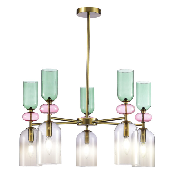 в наличии SL2000.202.05 Люстра потолочная ST-Luce Золотистый/Дымчатый E14 5*40W ДЖЕА - купить в интернет-магазине Светильники Торг