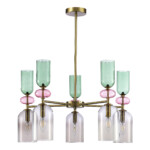 в наличии SL2000.202.05 Люстра потолочная ST-Luce Золотистый/Дымчатый E14 5*40W ДЖЕА - купить в интернет-магазине Светильники Торг